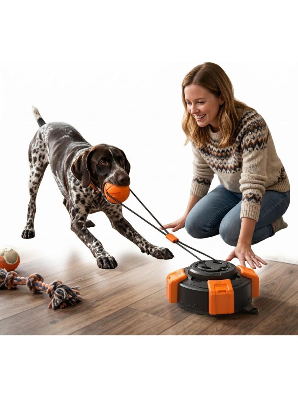 Durable Interactive Suction Cup Tug Toy for Medium & Large Dogs - Chew & Boredom